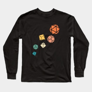 Spiral Polyhedral Dice Set Tabletop Roleplaying RPG Gaming Addict Long Sleeve T-Shirt